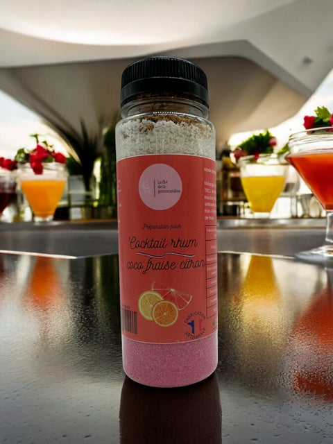 Cocktail Rhum coco fraise citron