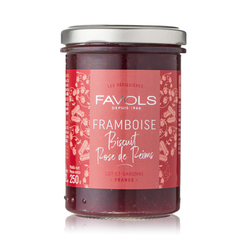 Confiture framboise biscuit rose de Reims 250G